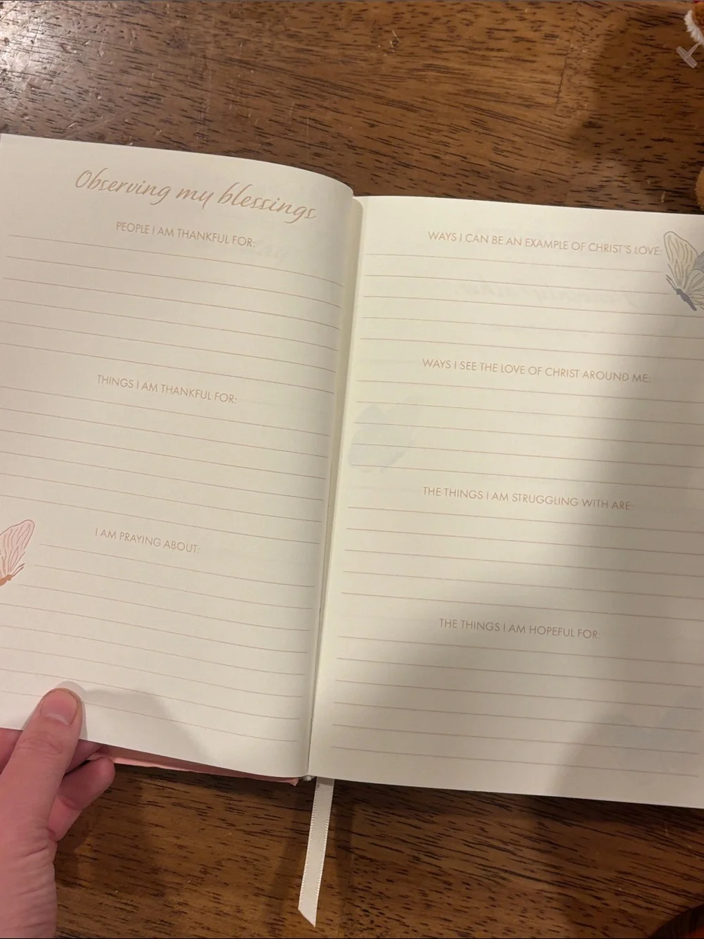 Faith Journal Hardcover Notebook - Pink Butterfly Design